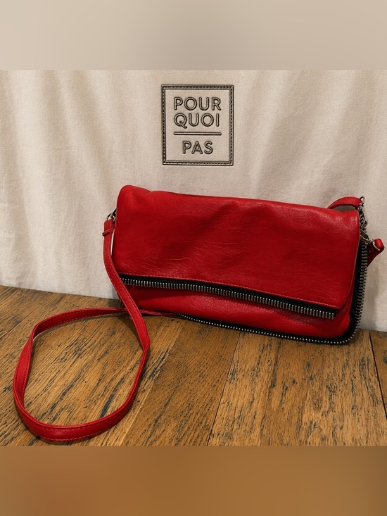 Pourquoi pas Handbags - POUR QUOI? • Sac bandoulière pliable rouge